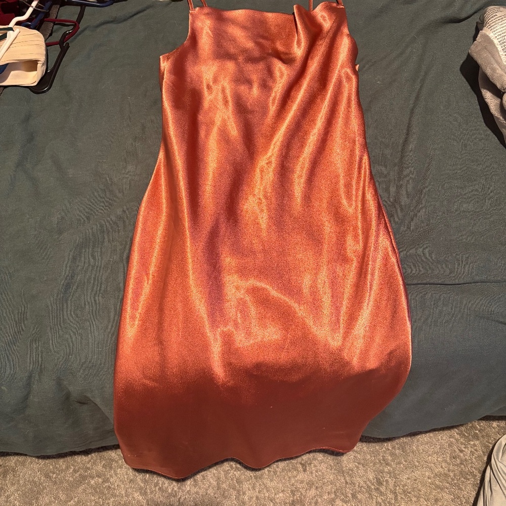 Birdy grey bridesmaid dress-terracotta
